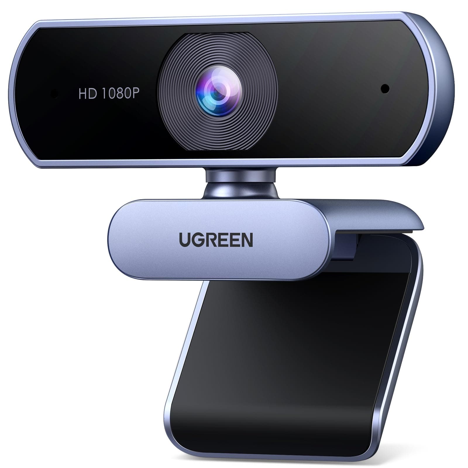 Webcam for PC, Full HD 1080P/30fps Webcam for Laptop, Clear Stereo Audio Mics, Auto Light Correction, 85° View Web Cam USB Camera for Live Streaming, Video Calling, Conferences, Switch 2