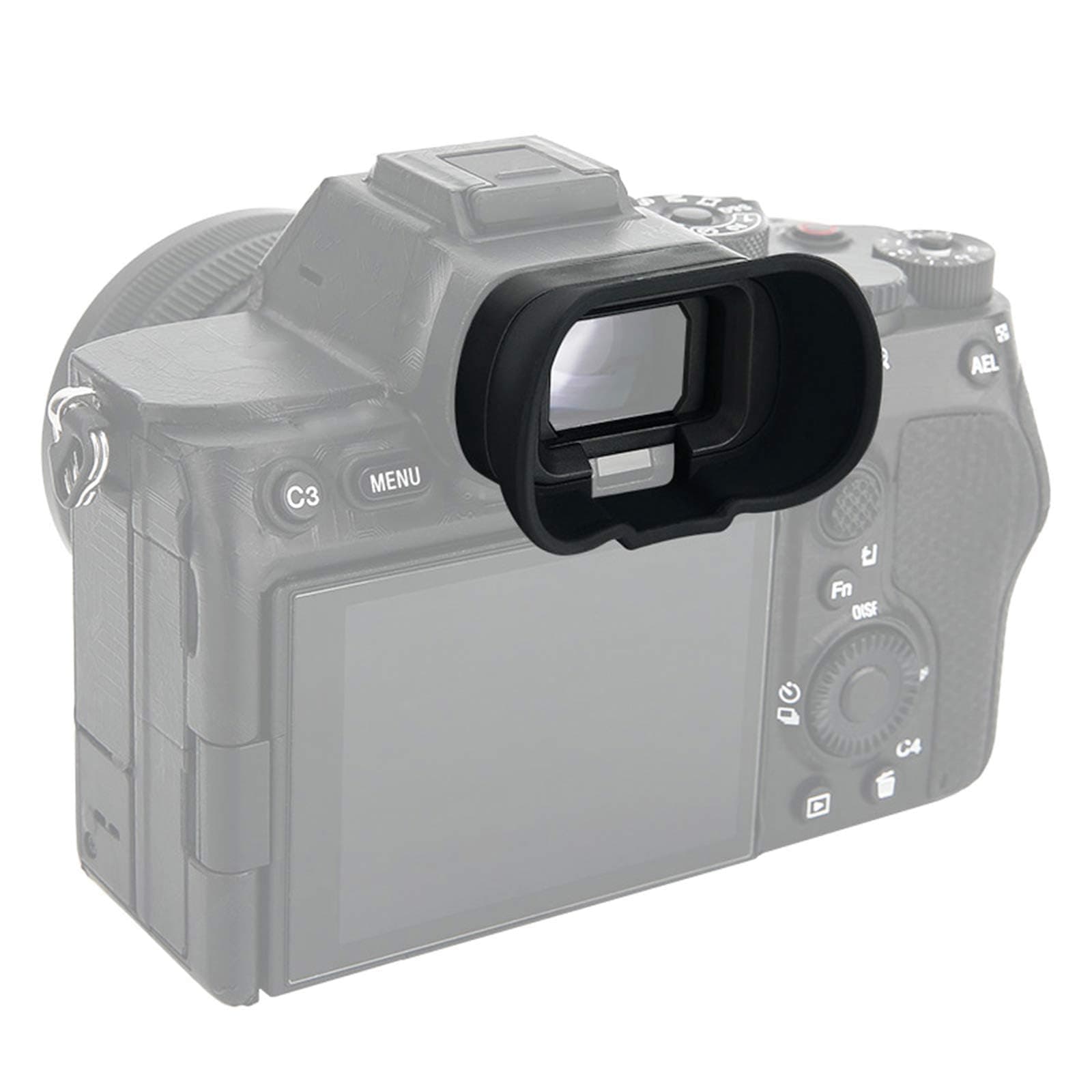 Extended-Type Soft Silicone Eyepiece for Sony Alpha A7M5 A1 A1II A9III A7RV A7SIII A7V A7IV ILCE-1 ILCE-1M2 ILCE-7RM5 ILCE-7SM3 ILCE-7M4 ILCE-7M5 Camera Replaces Sony FDA-EP19 & FDA-EP21 Deep Eyecup