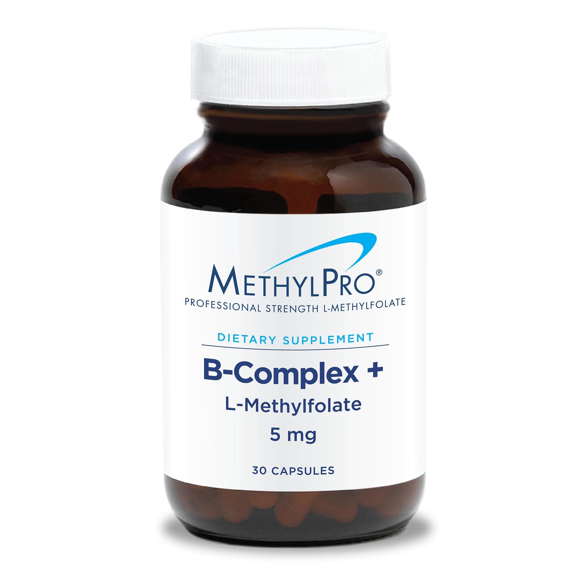 MethylPro B Complex + L-Methylfolate 5 mg - Bioavailable Methylated Vitamin Blend - Supports Energy and Stress - Vegetarian & Hypoallergenic - 30 Servings - 30 Capsules
