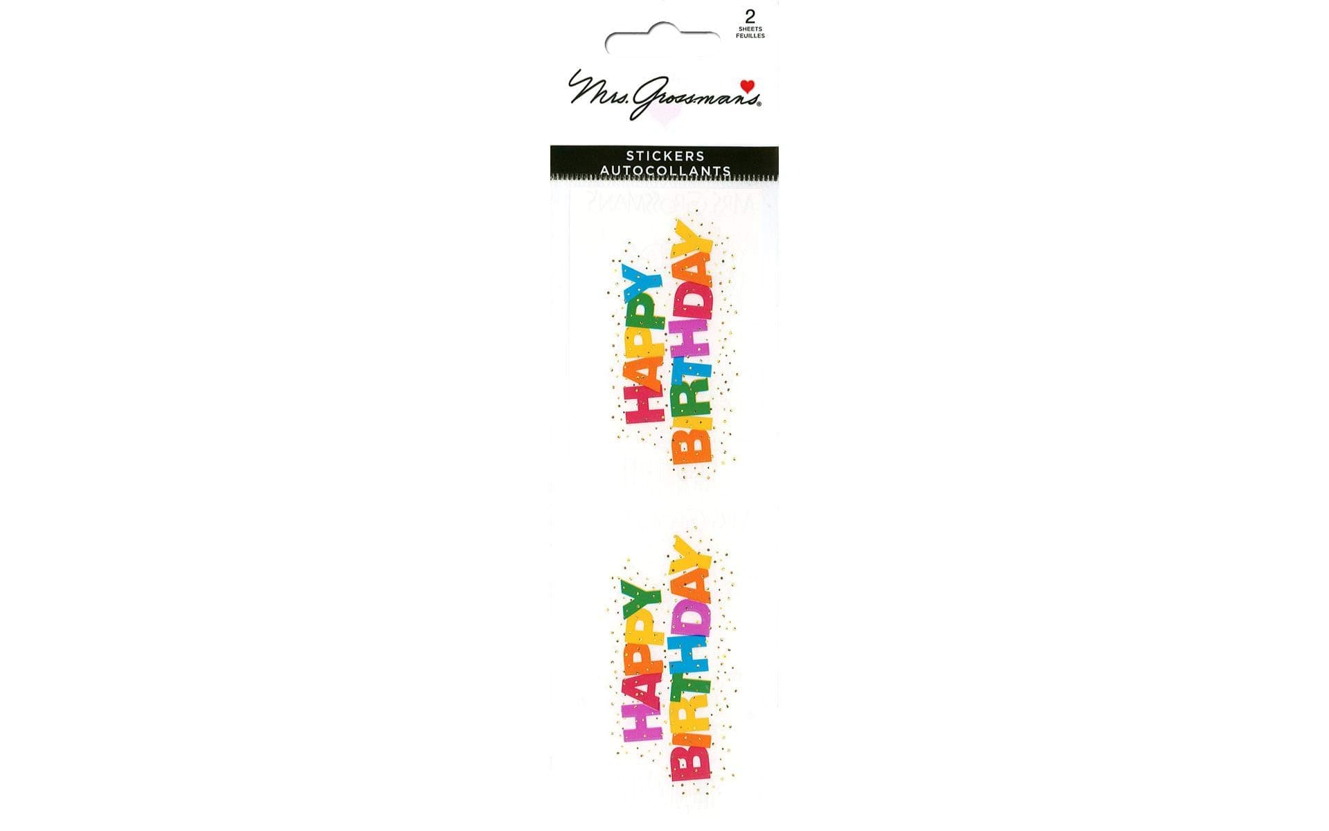 Mrs Grossman Stickers-Happy Birthday