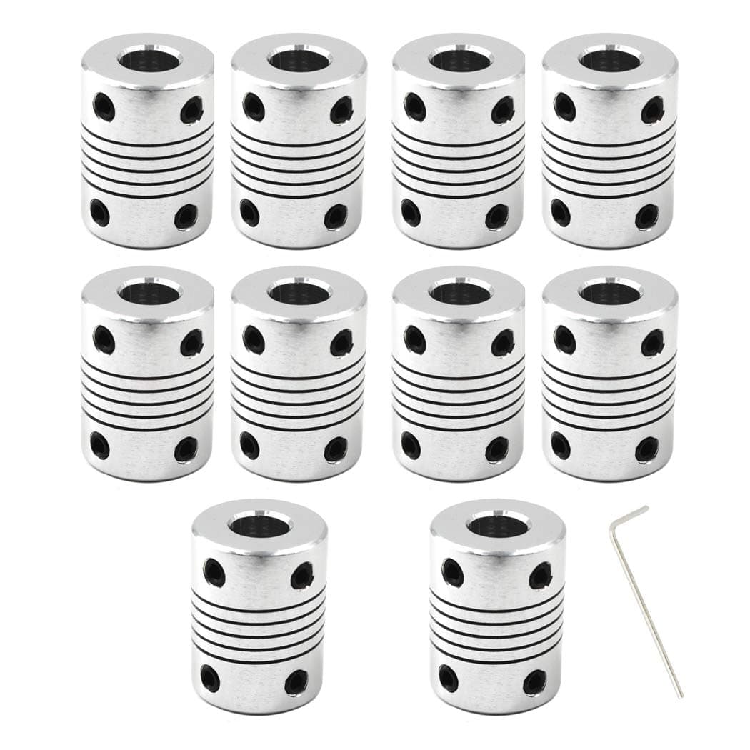Beam Coupling Flexible Coupling 6mm to 8mm Shaft Coupler For 3D Printer And CNC Machine-Length 25mm Diameter 19mm 10PCS