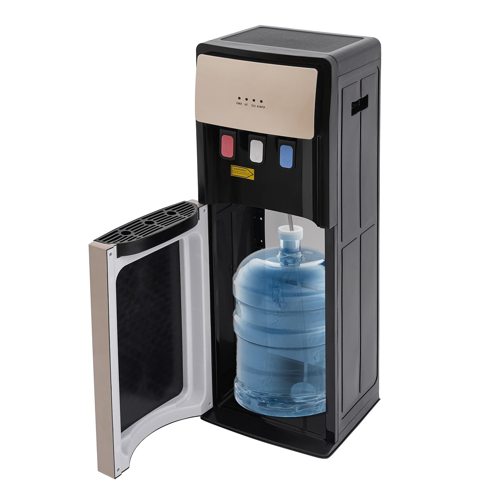Bottom Loading Water Cooler Dispenser for 5 Gallon Bottles, Hot Room Cold Drink Water Dispenser 110V 500W Bottom-Loading Water-Cooler Hot & Cold Water Machine for Home Office (Champaign Gold)
