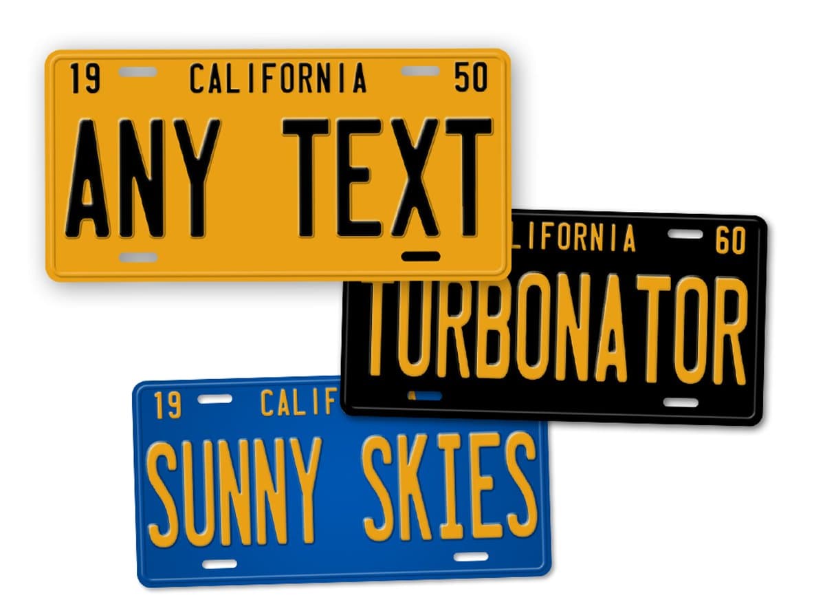 Retro California License Plate