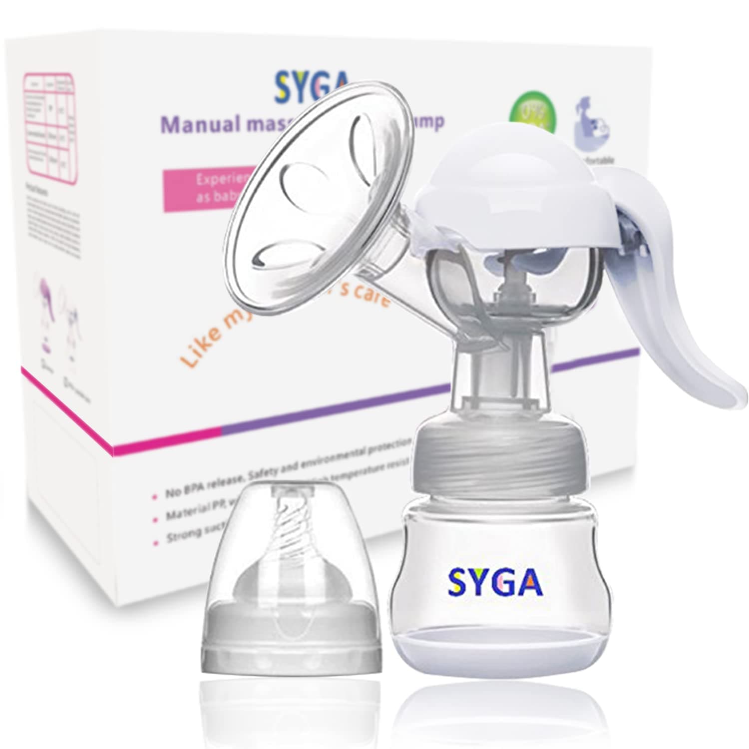 Manual Breast Pump with Lid for Breastfeeding