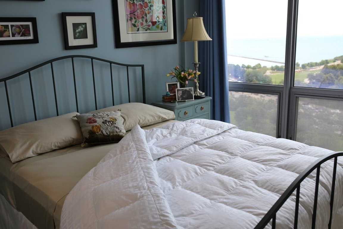 Nature Relax - Premium Aloe Vera White Down Comforter 1000 Thread Count Egyptian Cotton, Extra Warm - Queen Size