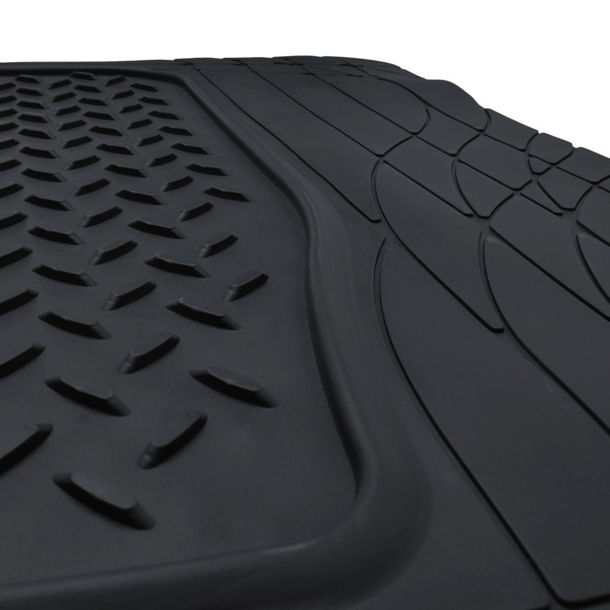 West Coast Auto Heavy Duty Rubber Trunk Cargo Liner Floor Mat, All Weather Trunk Protection, Trimable Rubber Protection to Fit for Car, SUV, Van, Trucks (Large, Black)