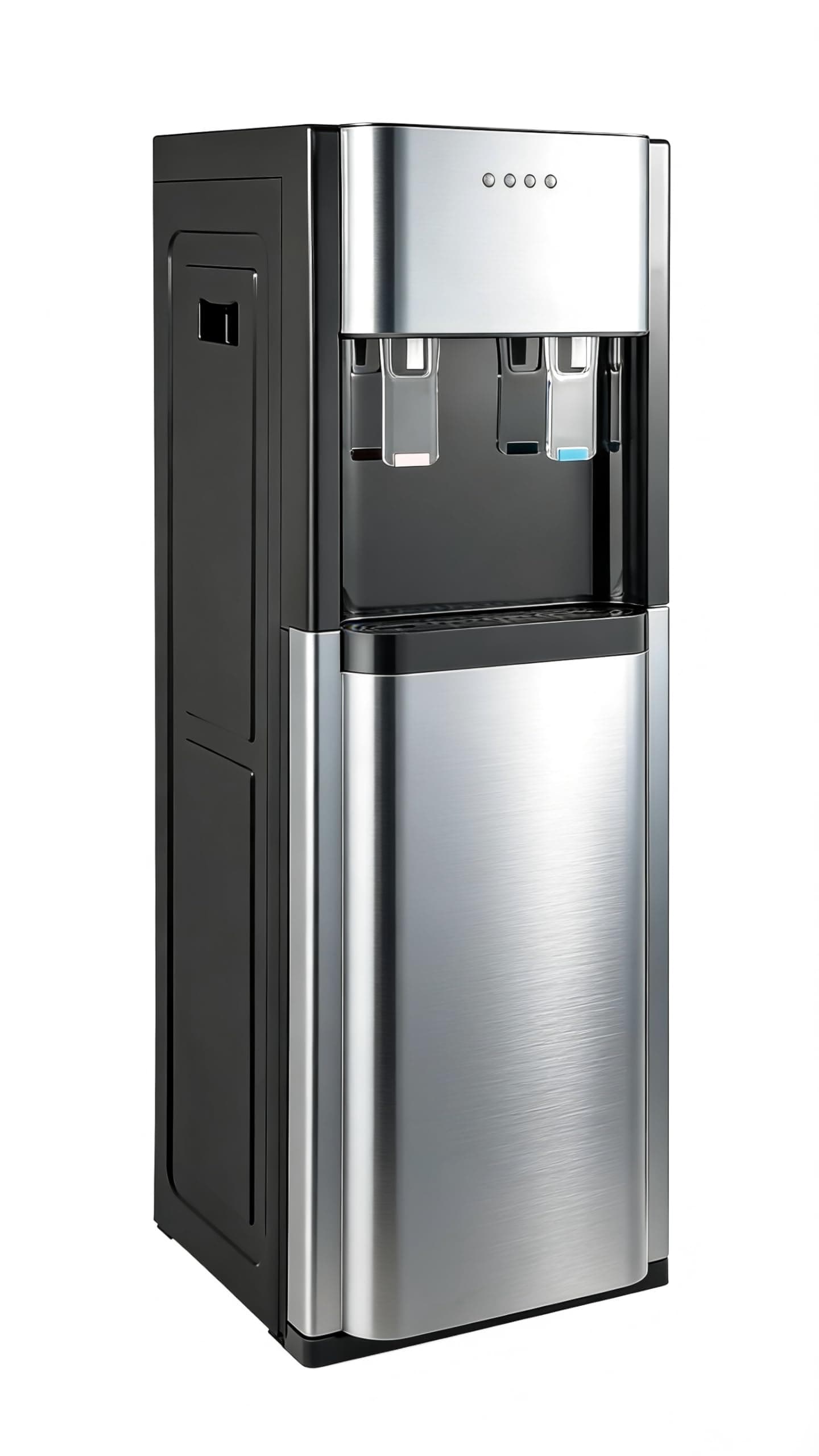 Bottom Loading Water Cooler Dispenser for 5 Gallon Bottles - Hot & Cold Water, Stainless Steel 5 Gallon Water Dispenser with LED Light for Home, Offices, Hotels, Kitchens (Dark Gray)