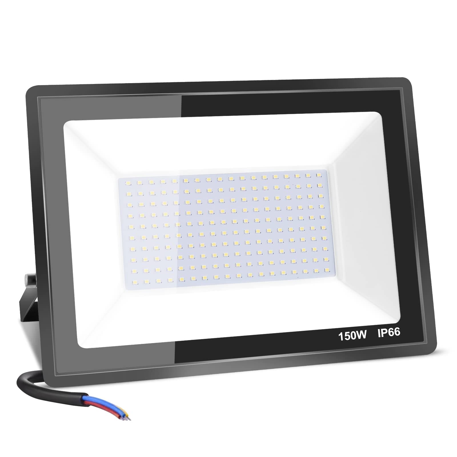 150W LED Floodlight, IP66 Waterproof Security Lights, Super Bright Lights LED 15000LM Outdoor Light, 6500K Daylight White Wall Light for Garden, Patio, Backyard, Front Yard, Garage