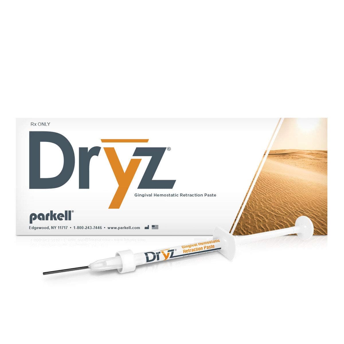WDS Dryz Gingival Hemostatic Retraction Paste, 7 x 0.5gm Syringes, 15 Applicators, Unflavored, 3.5ml, Adult, Dental Professionals