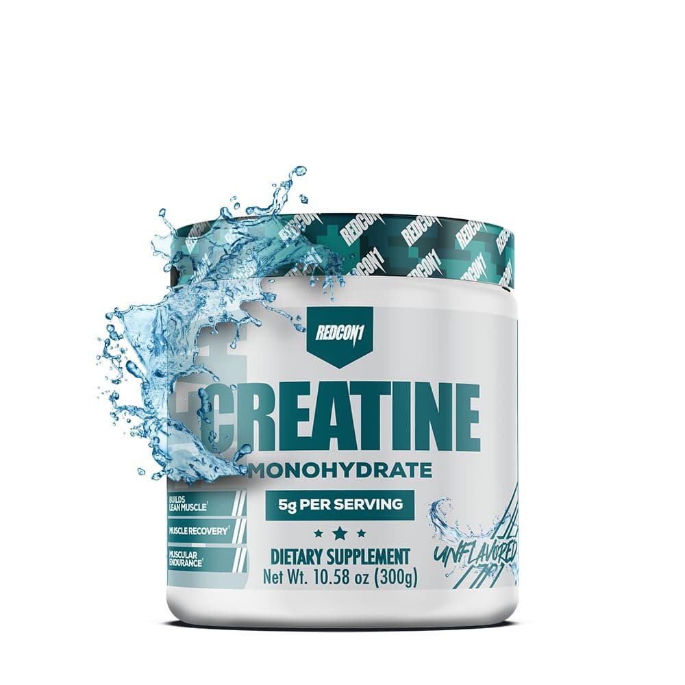 REDCON1 Creatine Monohydrate - Keto Friendly + Vegan Pre & Post Workout Supplement - Creatine Powder to Support Recovery & Athletic Performance (60 Servings)