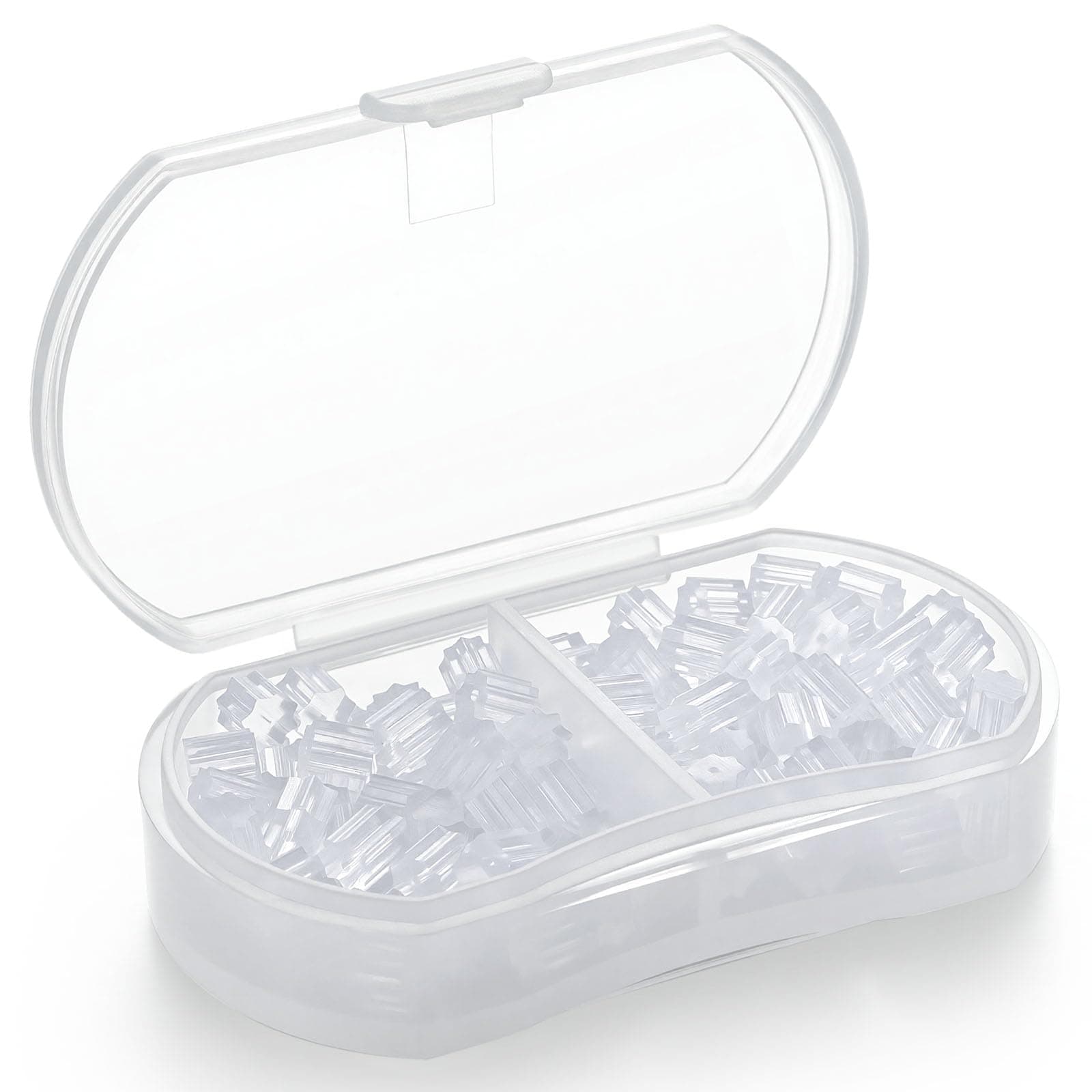 Silicone Earring Backs, 100 Pcs Soft Clear Plastic Replacement Earrings Hoops