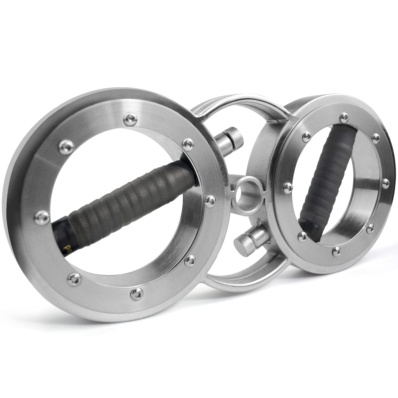 FIITY 18 Pounds Resistance Adjustable Rotator Machine for Upper Body Strength Training, 360 Degree Rotating Grips, Multifunctional Spinning Burn Machine for Forearm Trainer, Boxing, Workouts (Black & Sliver)