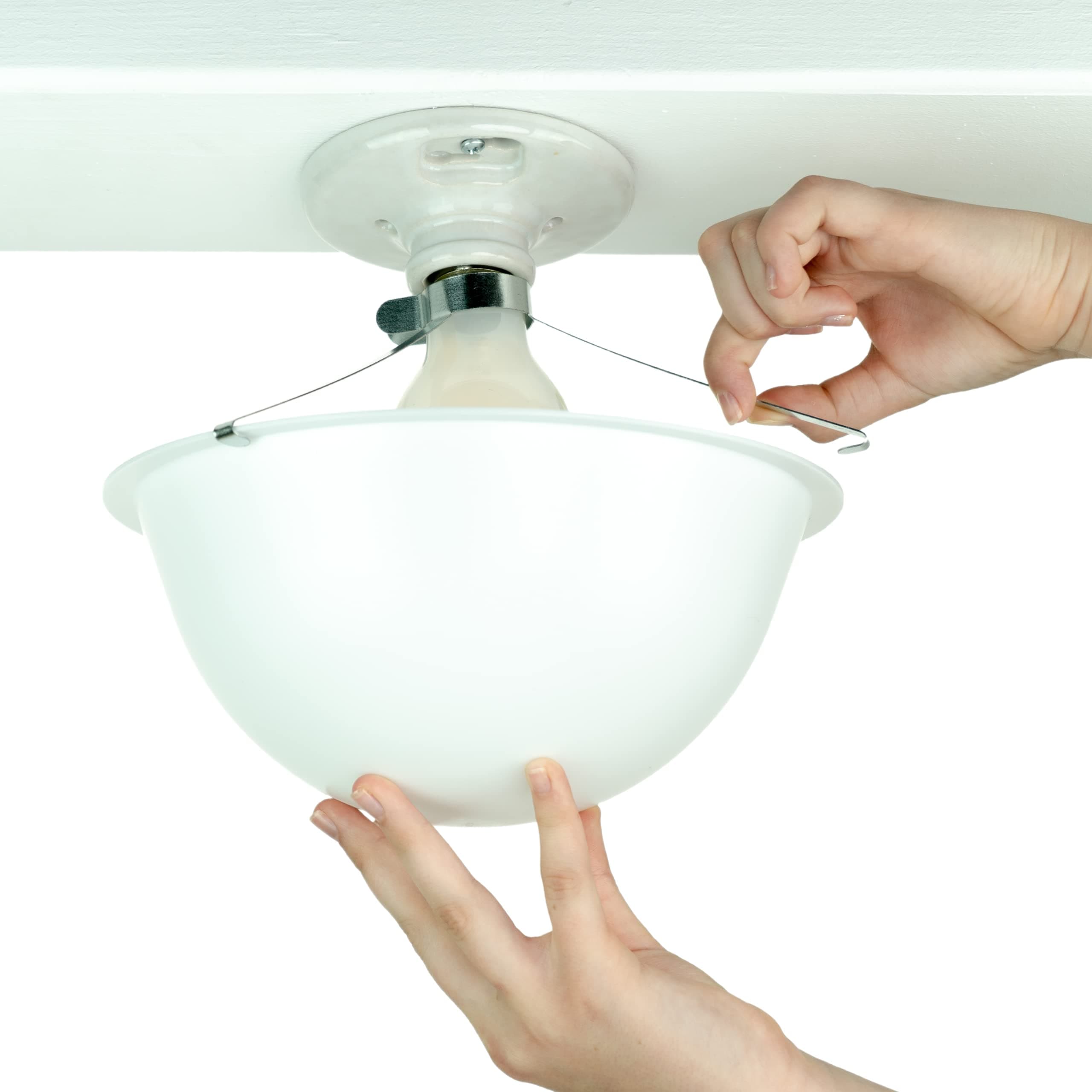 EZ Shade Ceiling Light Cover - Helps Cover Exposed Light Bulbs in The Ceiling - 1 Pack