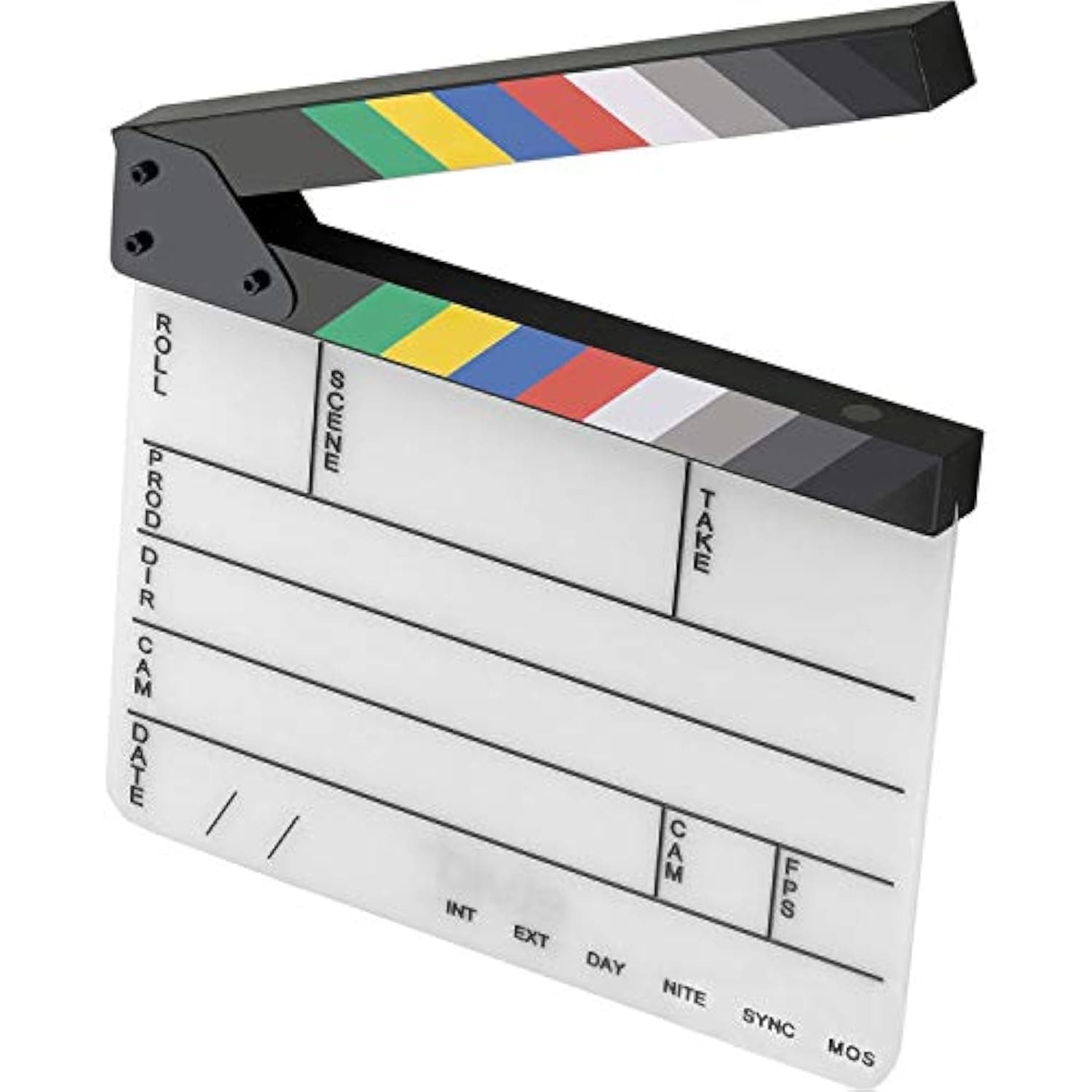 9-Section Acrylic Production Slate with Color Clapper Sticks