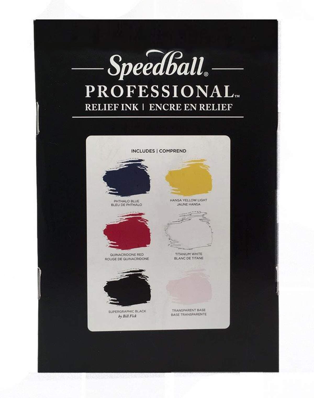 Speedball Professional Relief Ink 6 Color Set, Multicolor