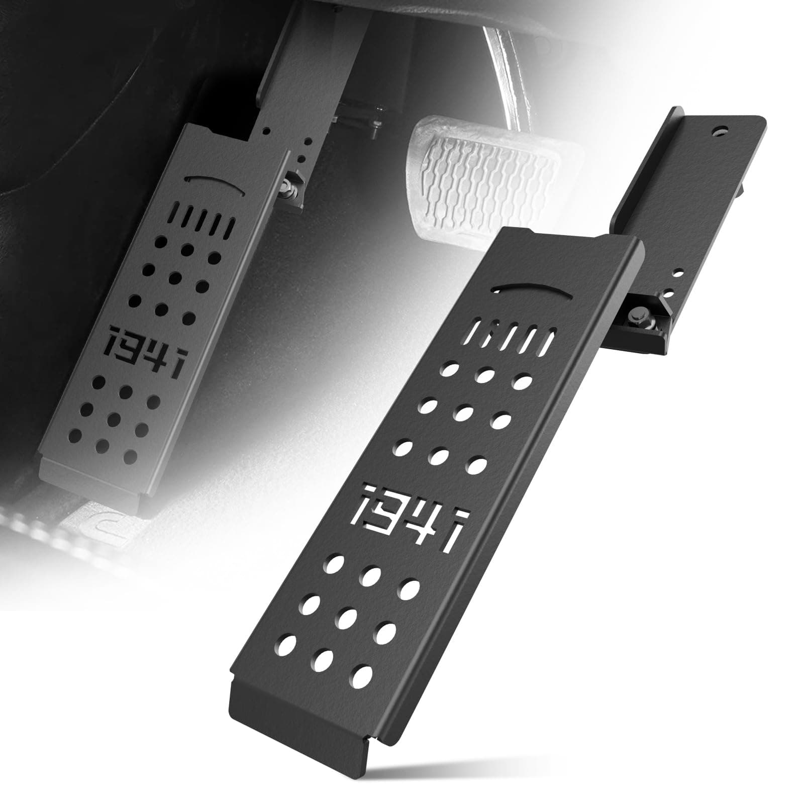 YZONA Steel Driver Side Dead Pedal Left Side Foot Rest Kick Panel Compatible with 2018 2019 2020 2021 2022 2023 2024 2025 2026 Jeep Wrangler JL JLU 4XE & Gladiator JT, Black (Fits 4XE Model)