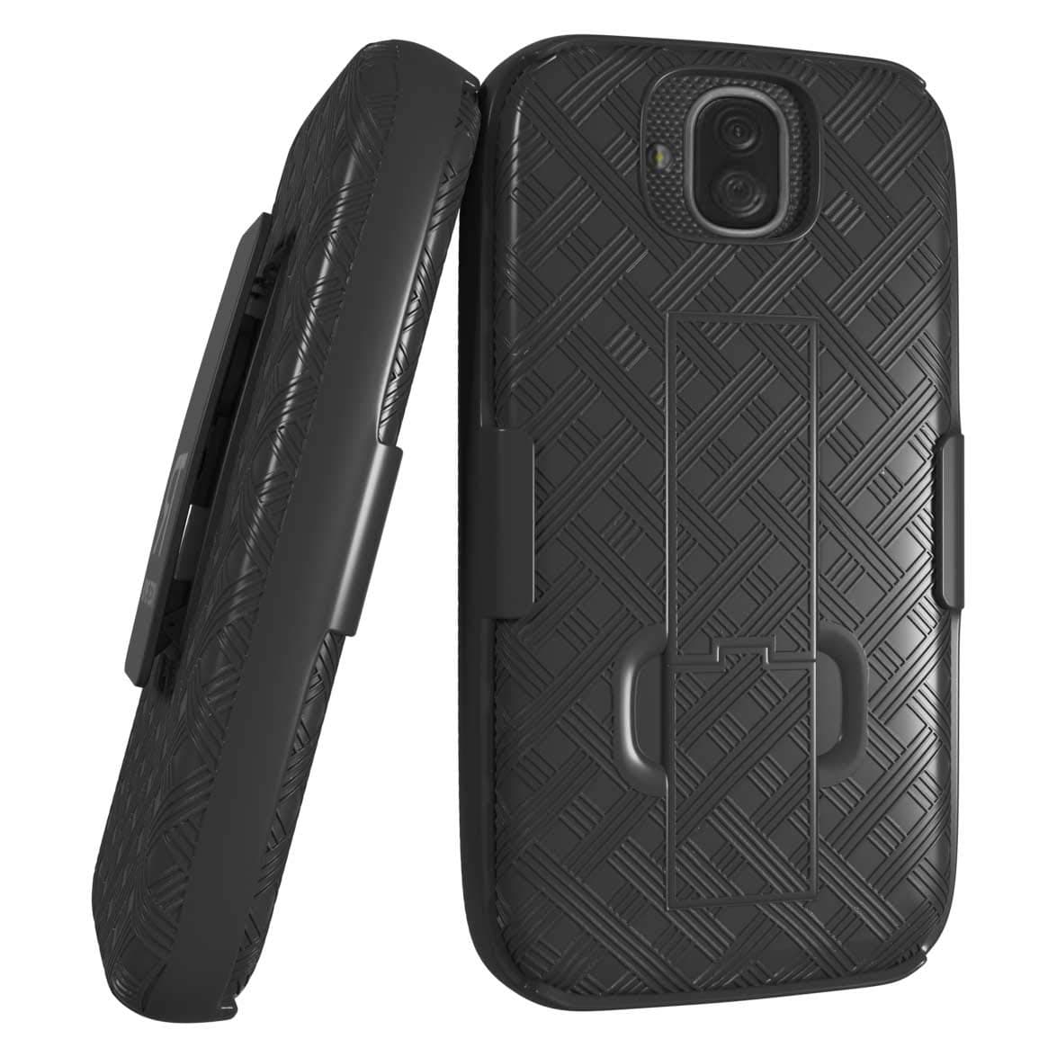 Designed for Kyocera DuraForce Pro E6800 E6810 Case with Belt Clip Holster - Kickstand Cover Phone Case - Black