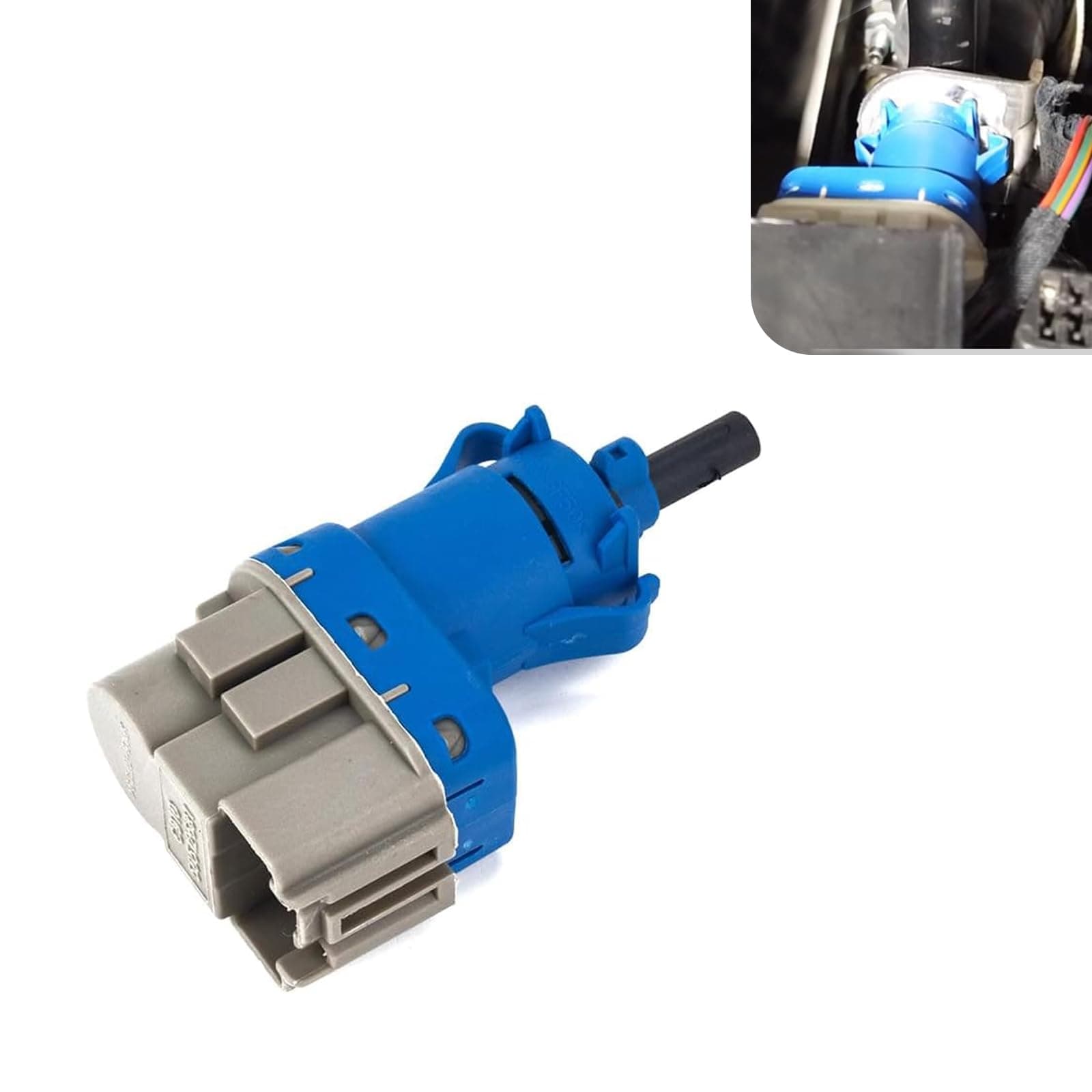 jokormo 1 PC Car Brake Light Switch, 4.3" x 1.5" x 1.5" Standard Replacement 1S10920 7T4Z13480AA 8T4T96854M 8T4Z13480A, Brake Sensor Pedal Speed Control Switch, Compatible with Volkswagen (Blue)