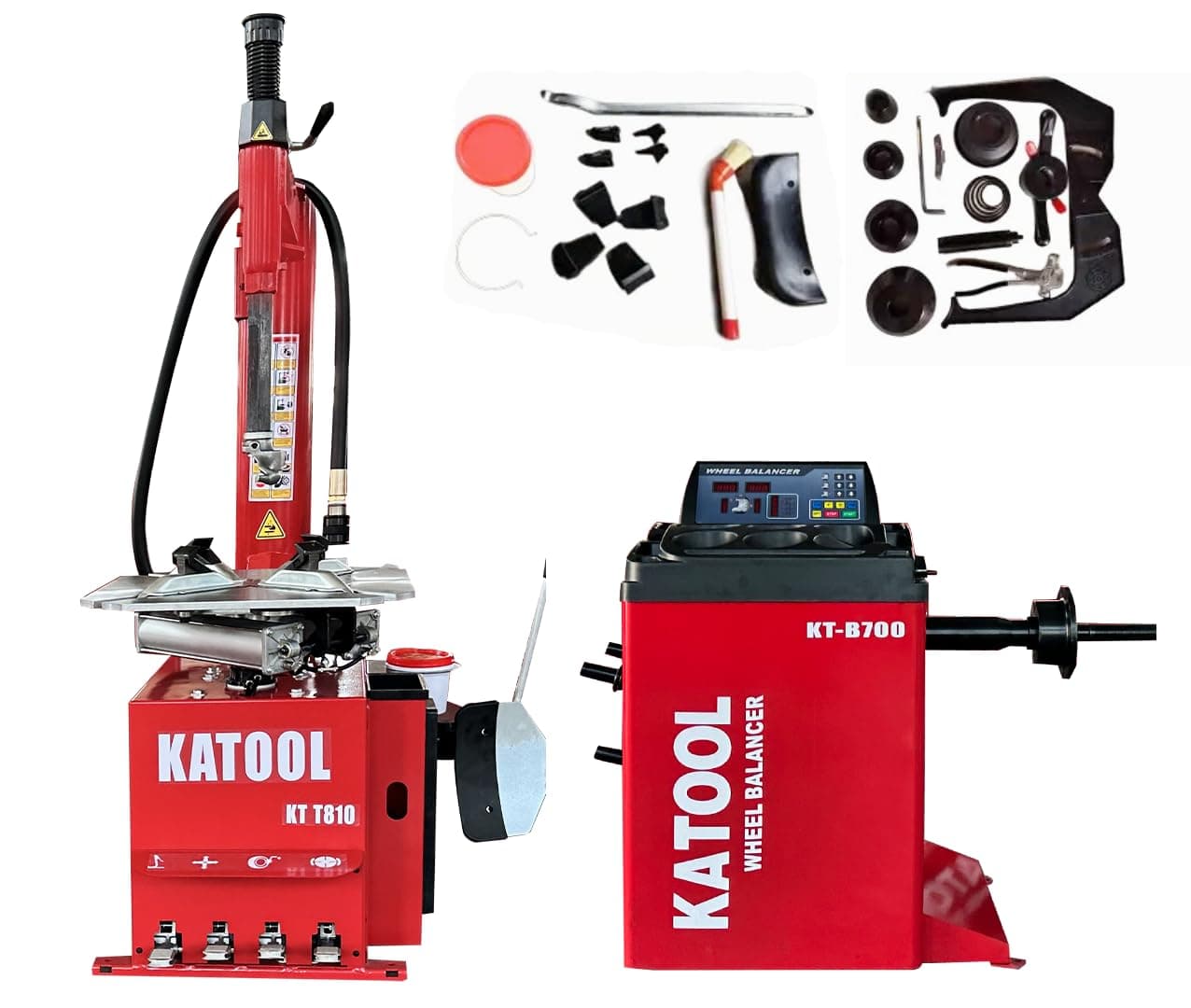KATOOL Tire Changer Wheel Balancer Combo 2.0HP 110V tire auto Repair Machine kit KT-T810&KT-B700 Motorcycle tire Changer