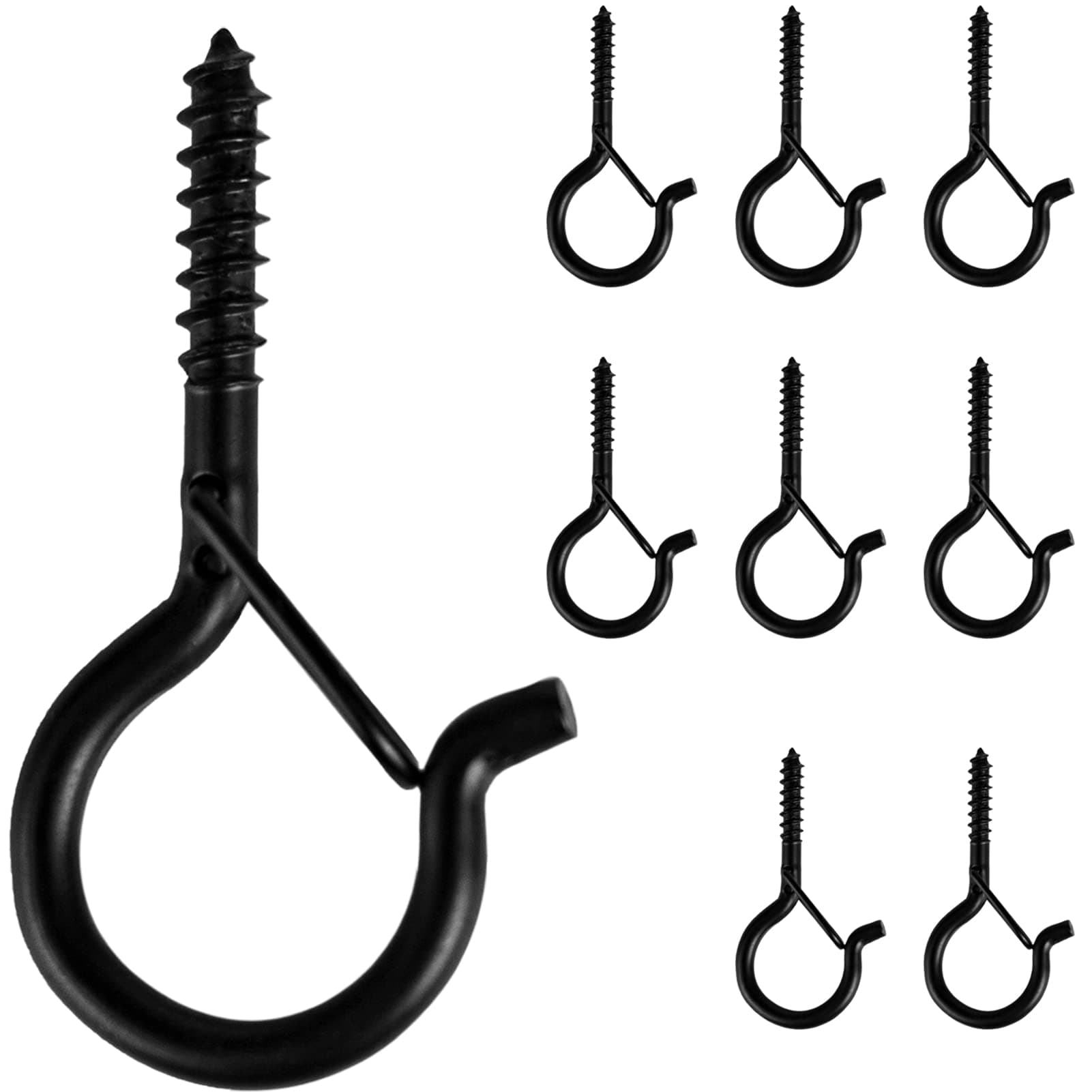 Beheno 8 PCS Q-Hanger, Ceiling Hooks for Hanging Plants Lights Outdoor, Safety Buckle Design, 2.2 Inches