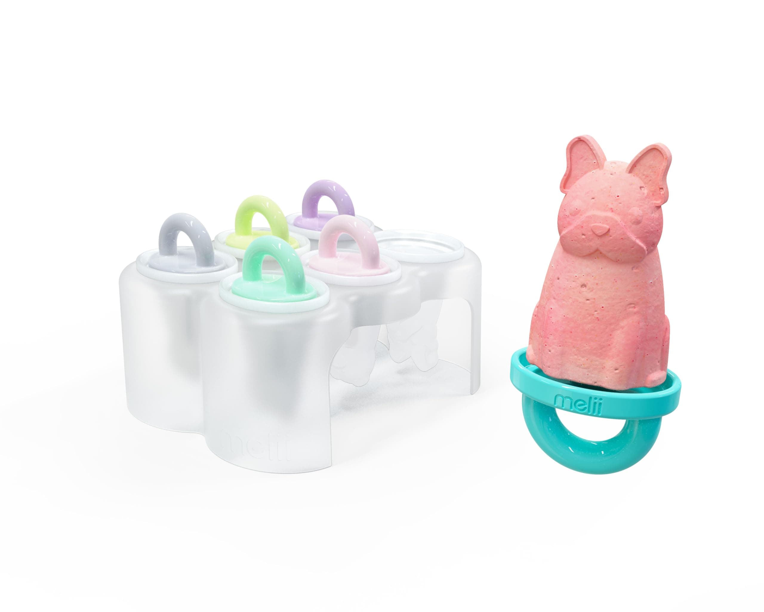 melii 6 Piece Animal Ice Pops with Tray