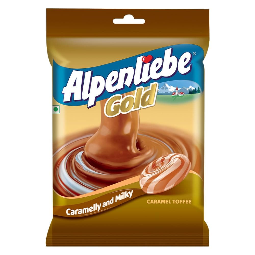 Alpenliebe Gold, Caramel Candy, 132 g (40 Pieces)