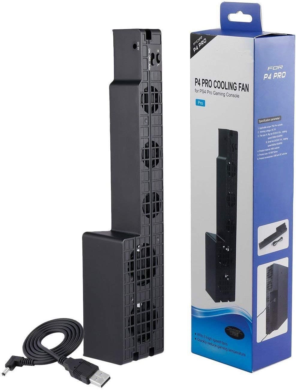 External Cooling Fan USB White Dobe for Playstation 4 PS4 Pro Dobe