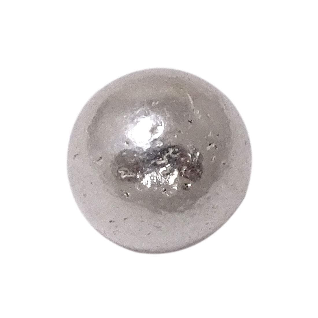 Sahiba Gems Solid Pure Silver Full Round Ball Goli of 9 mm for Astrological and Lal Kitab Remedy