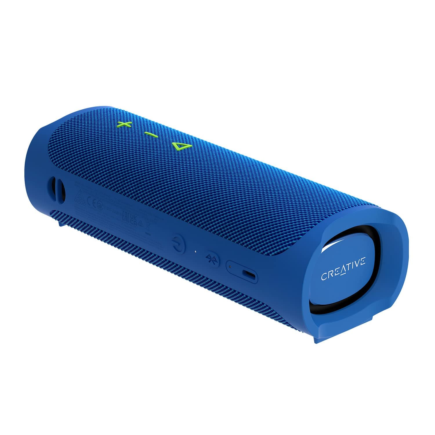 CreativeMUVO Go Portable Waterproof Bluetooth 5.3 Speaker with Up to 18 Hours of Battery Life, IPX7 Waterproof, and Powerful Bass Performance, Wireless Stereo Link (Blue)