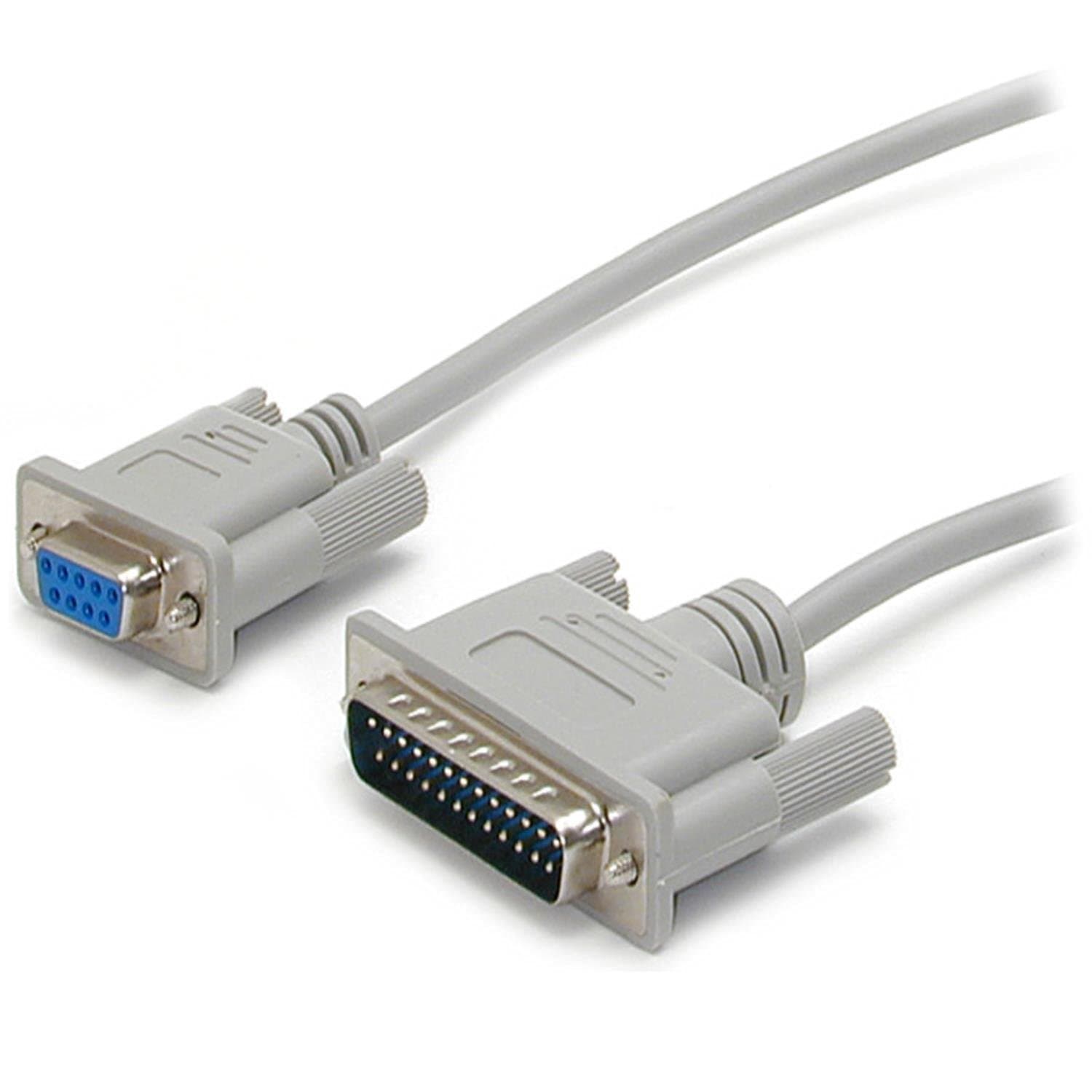 com 10 ft Cross Wired DB9 to DB25 Serial Null Modem Cable - F/M - Null modem cable - DB-9 (F) to DB-25 (M) - 10 ft (SCNM925FM)