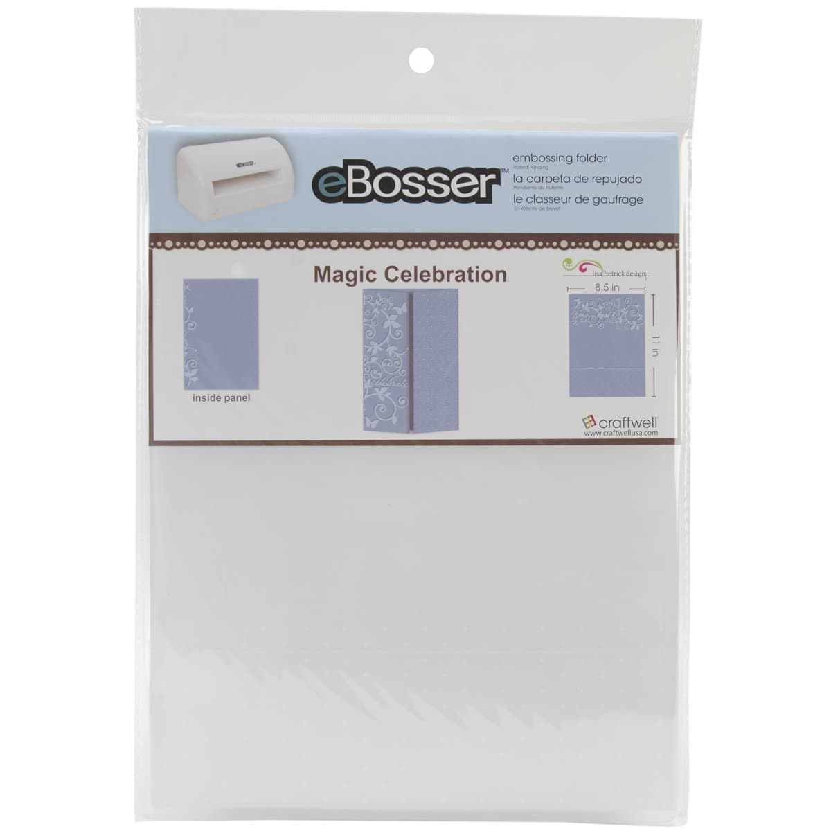 Craftwell USA EF-MCL-LTR Magic Celebration Embossing Tri-Fold Design Folder, 8.5 by 11-Inch