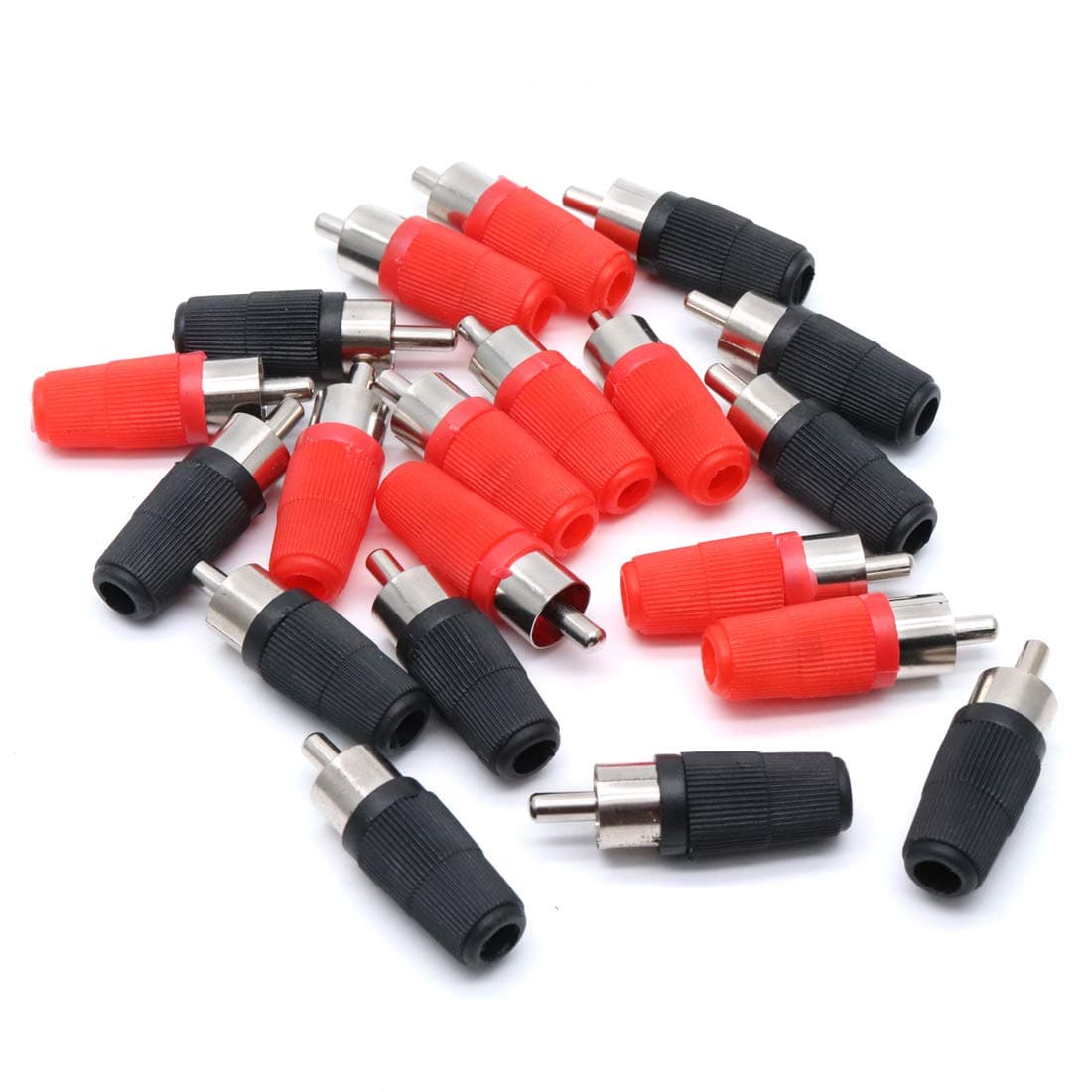 Plastic RCA Solder Type Plug Audio Connector Pack of 20