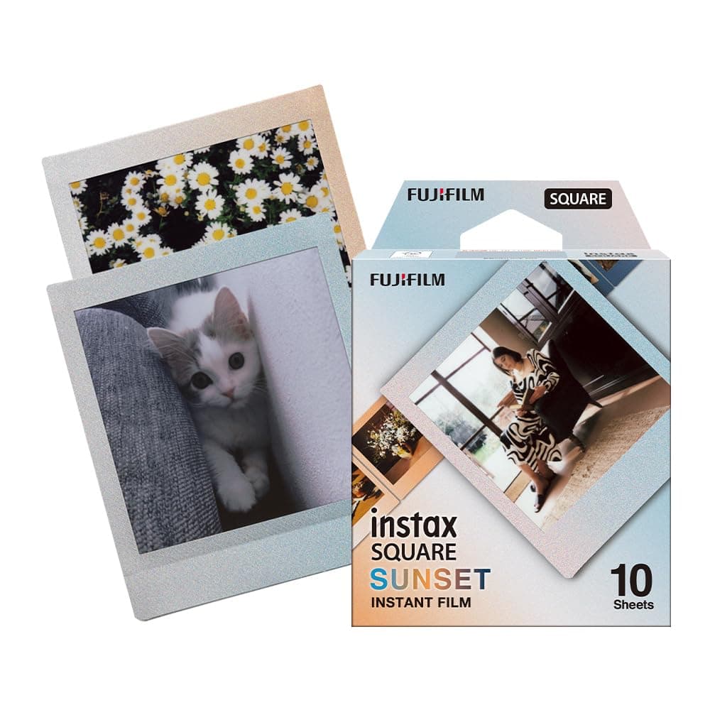 instax SQUARE format instant film 10 shot pack, SUNSET border
