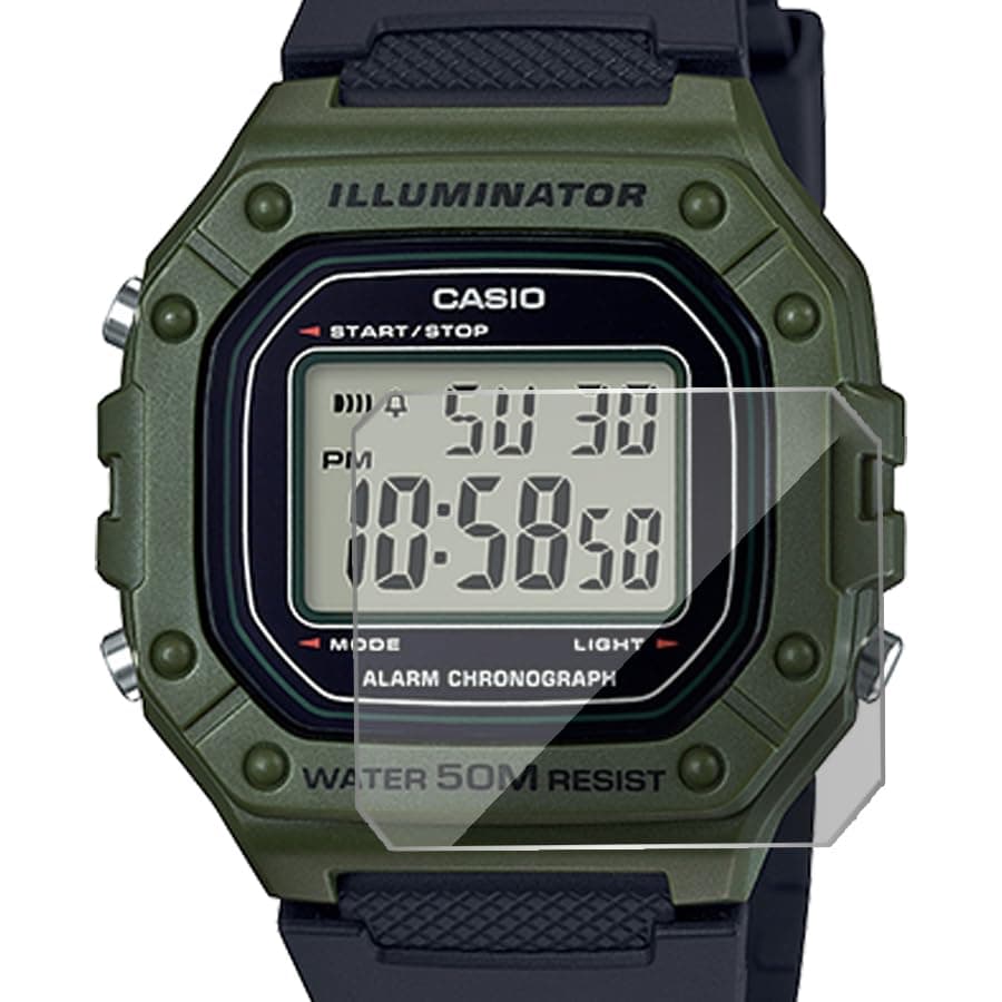 FCS Pack of 3 smart watch screen guard for Casio W-218H-3AV | Edge to Edge Coverage | Ultrathin 0.33mm 9H anti shock flexible screen protector (3)