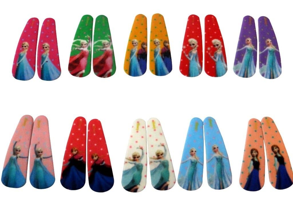 Vogue Hair Accessories (Medium Size) Multi-Colour Plastic Princess Tic Tacs Hair Clips For Girls - Set Of 10