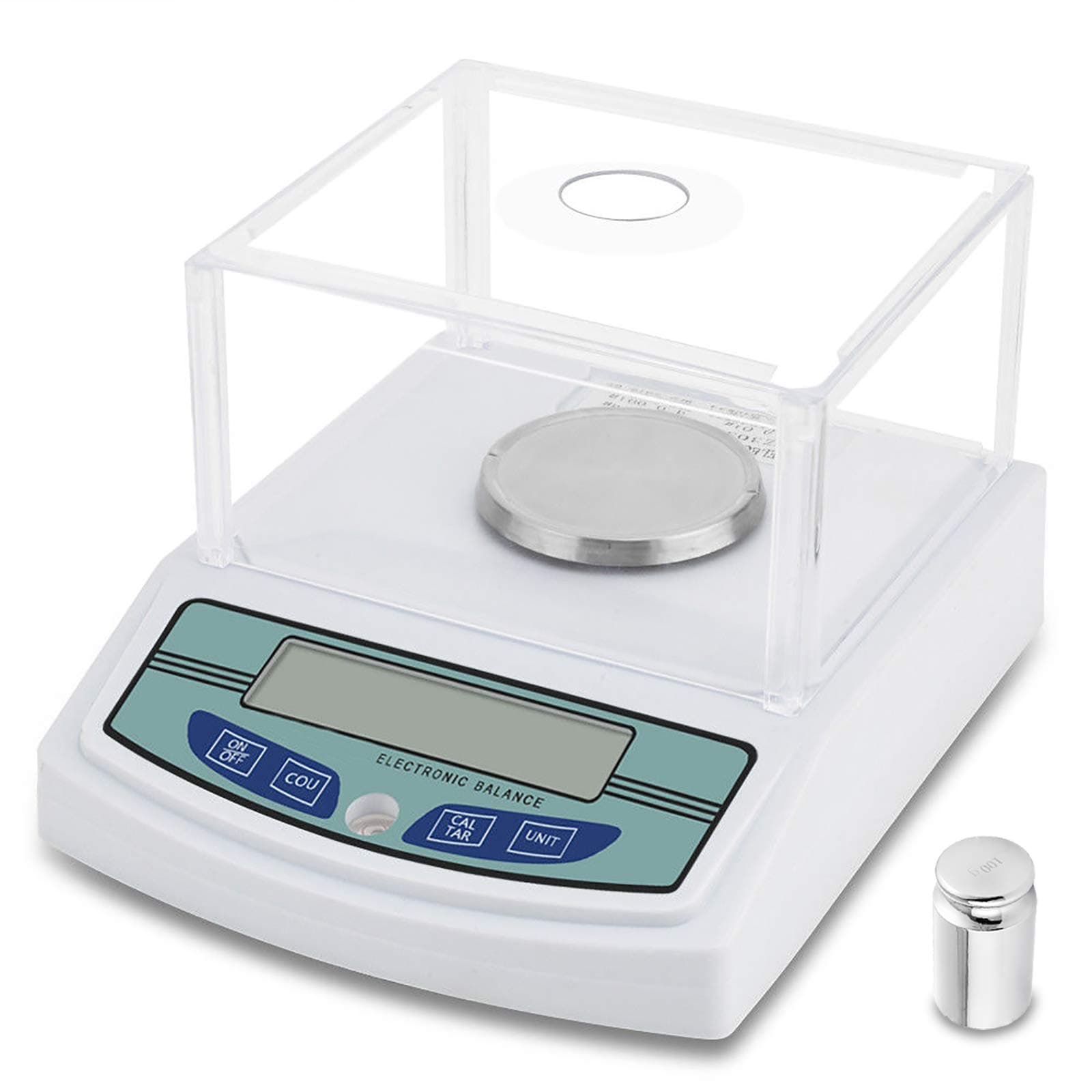 300 x 0.001g 1mg High Precision Laboratory Analytical Digital Balance Scale Digital Electronic Scientific Lab Instrument Precision Weighing, Accuracy Weighs Grams or Ounce with 200g Calibration Weight