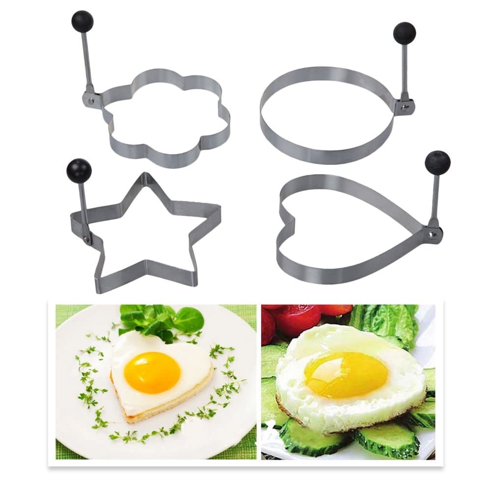 Ekusoft Kitchen Cooking Fried Oven Poacher Pancake Egg Poach (4 multi-shape)