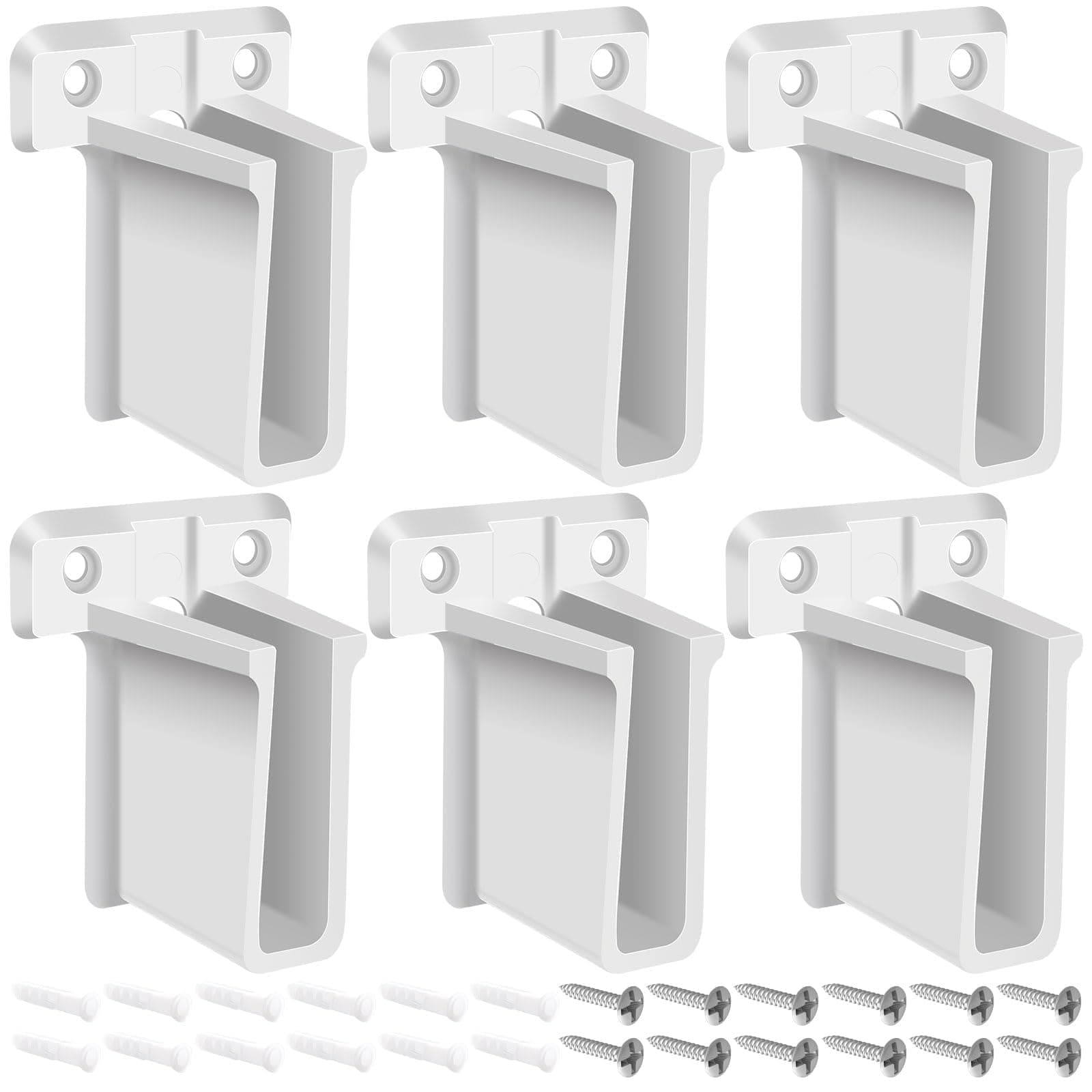 6 Pack Wire Shelf End Brackets Closet Shelves Brackets Plastic Wall Mount Shelf Brackets with Screws Wire Shelf Corner Support Bracket for Shelves Closet