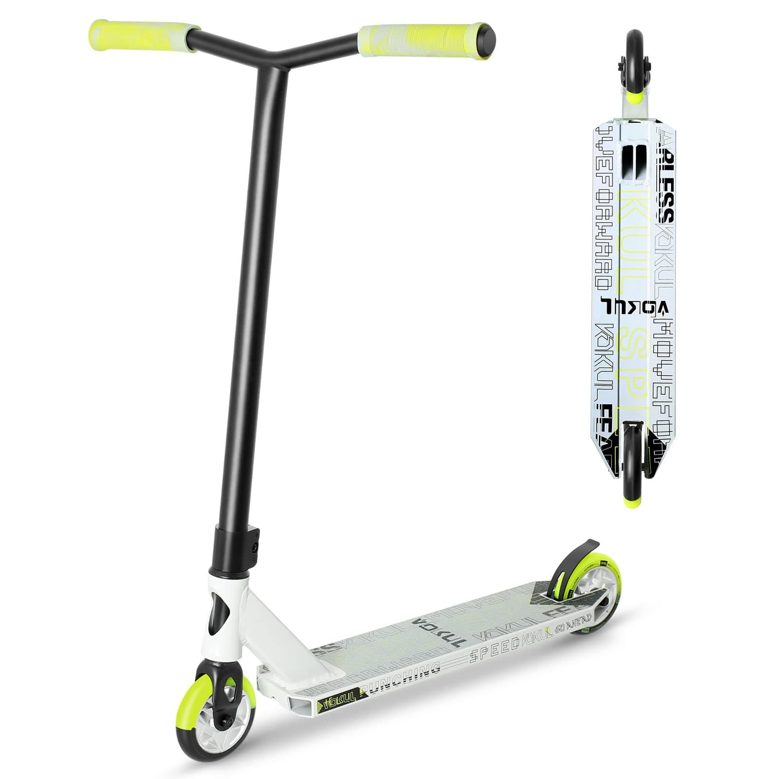 VOKUL K1 Pro Scooters - Stunt Scooter | Trick Scooter - Intermediate and Beginner Freestyle Scooter for Kids 8 Years and UP,Teens and Adults -Quality Kick Pro Scooter for Boys and Girls (LightGreen)