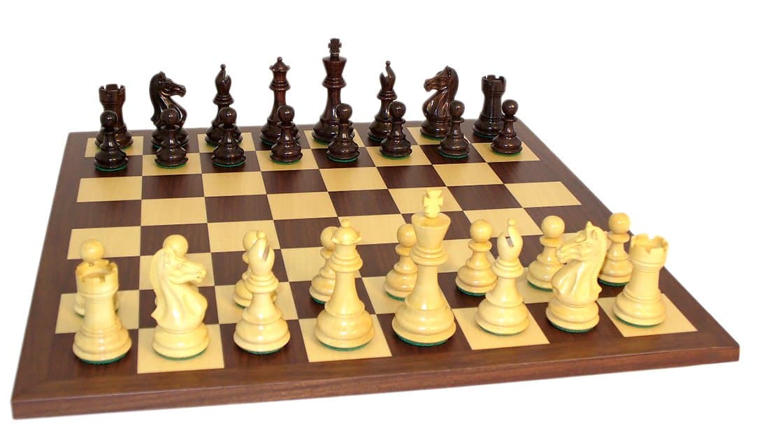 WorldWise Chess Set with Rosewood/Maple Board - 37RPRO-DR