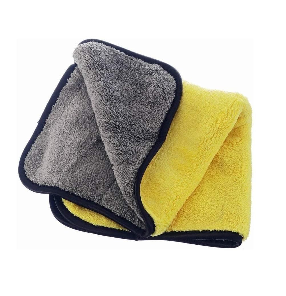 800 GSM Heavy Microfiber Cloth for Car Cleaning and Detailing, Dual Sided, Extra Thick Plush Microfiber Towel Lint-Free, 40cm x 40cm, Pack of 1, Multicolor