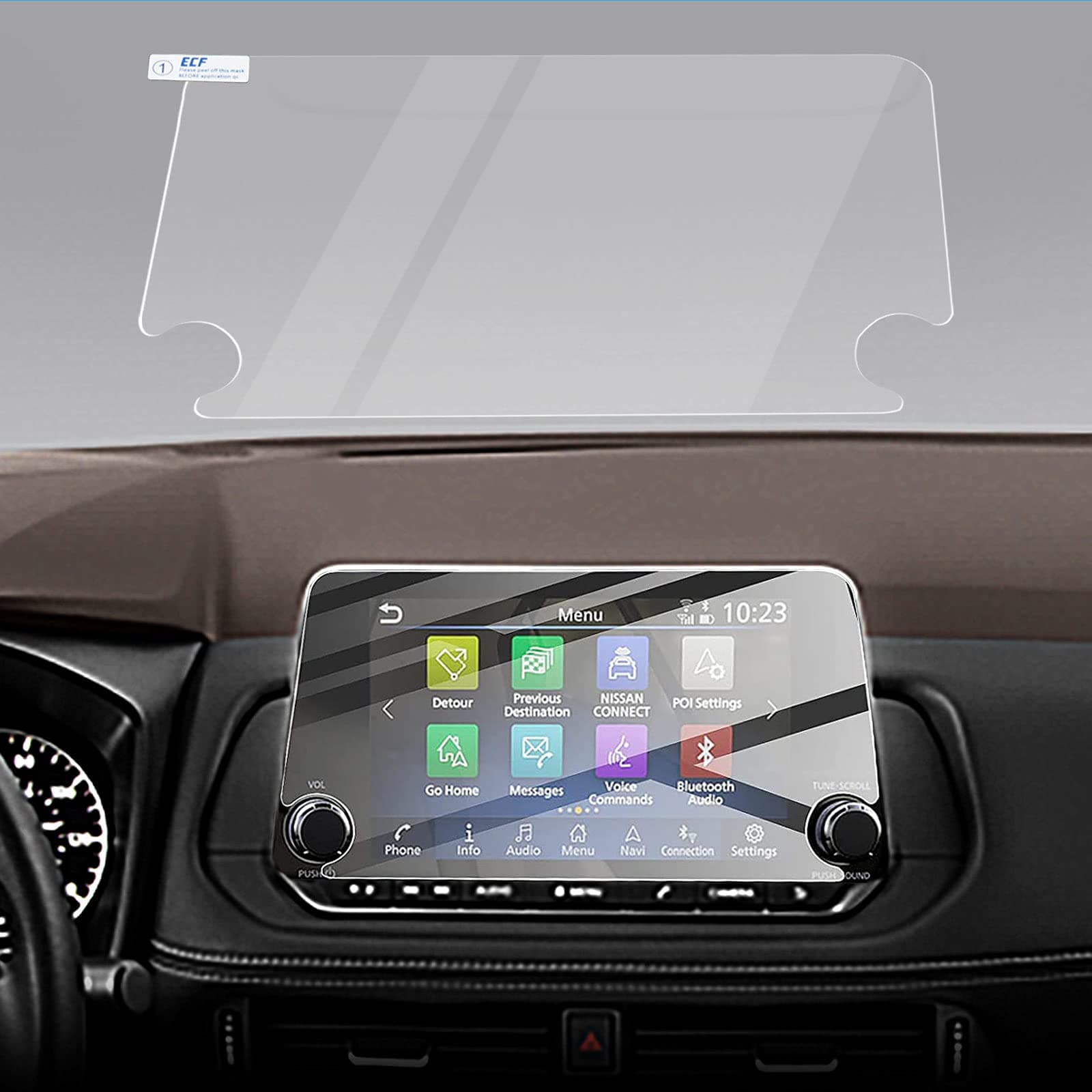 Compatible with Screen Protector 2021 2022 Nissan Rogue S SL SV Tempered Glass 9H Navigation Touchscreen Protective Film (8In)