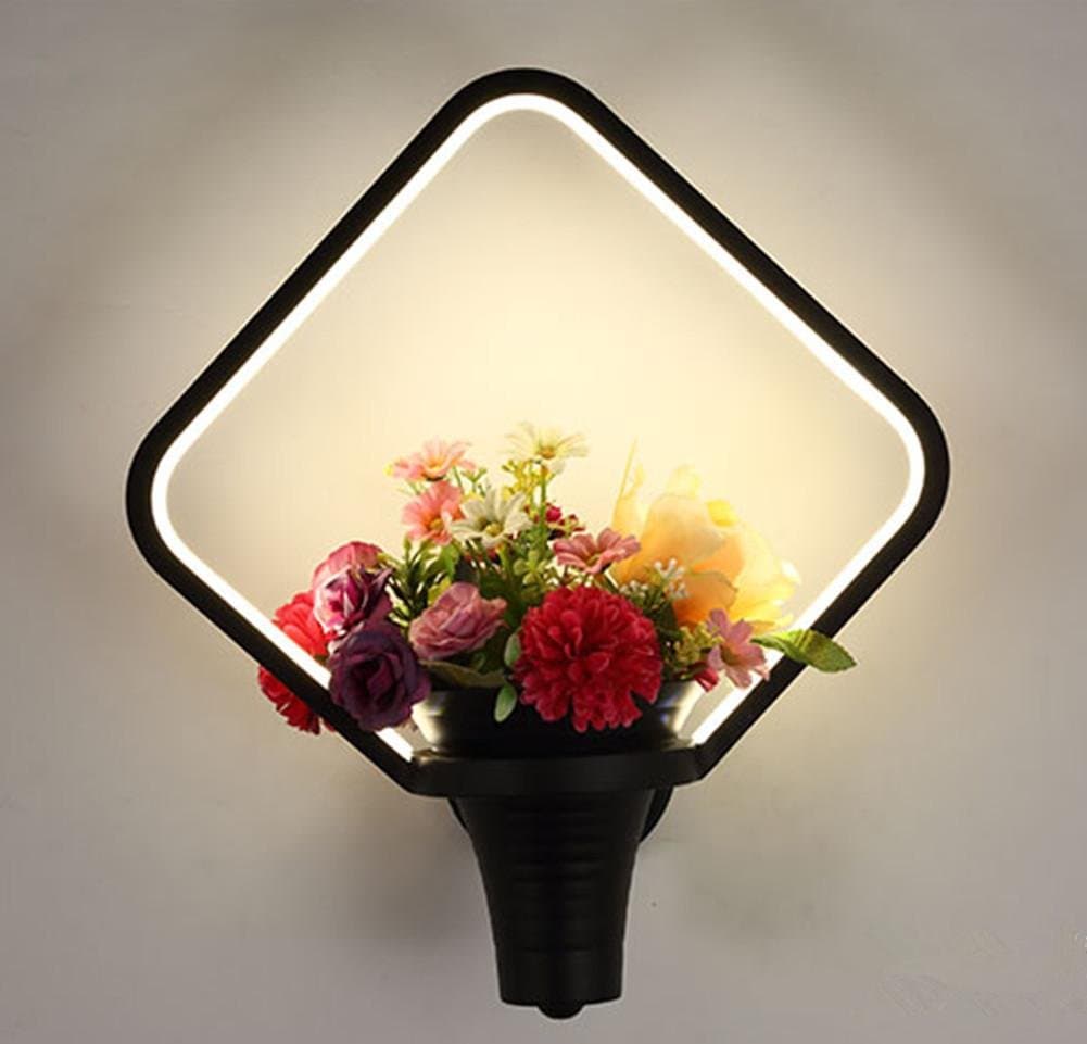 Pmma High Light Transmittance Lampshade Iron Wall Lamp Modern Creative Simple Led Outdoor Art Living Room Flower Basket Tv Wall Lamp Children Bedroom Bedroom Bedside Lamp , 1