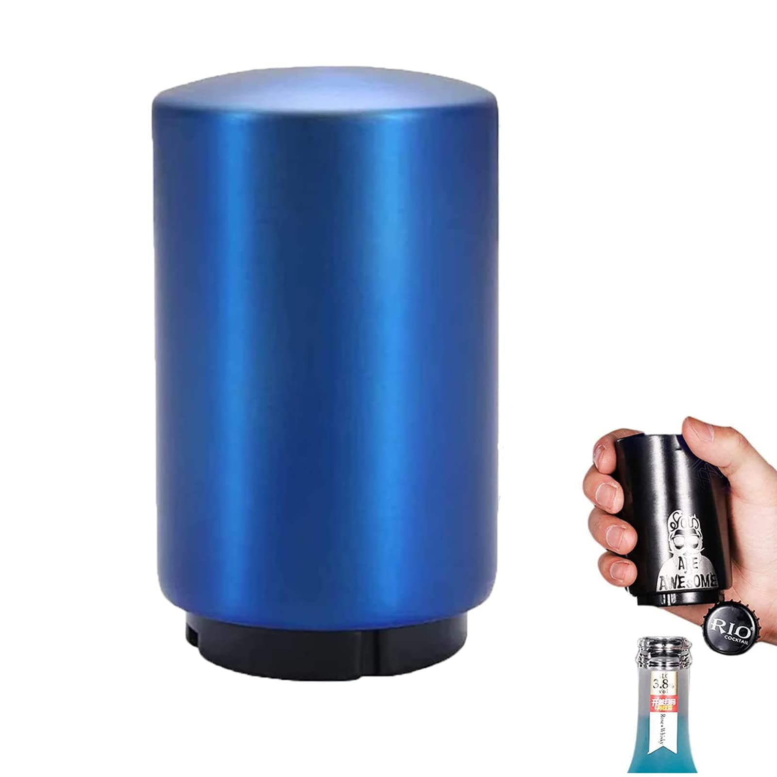 Stocking Stuffers Gift for Dad Mom, YUDANSI Push Down Bottle Opener, Automatic Beer Openers, Stainless Steel Bottle Cap Mover,Kitchen Gadgets, Beer Bar Accessories Gifts for Him BF, Magnetic Corkscrew