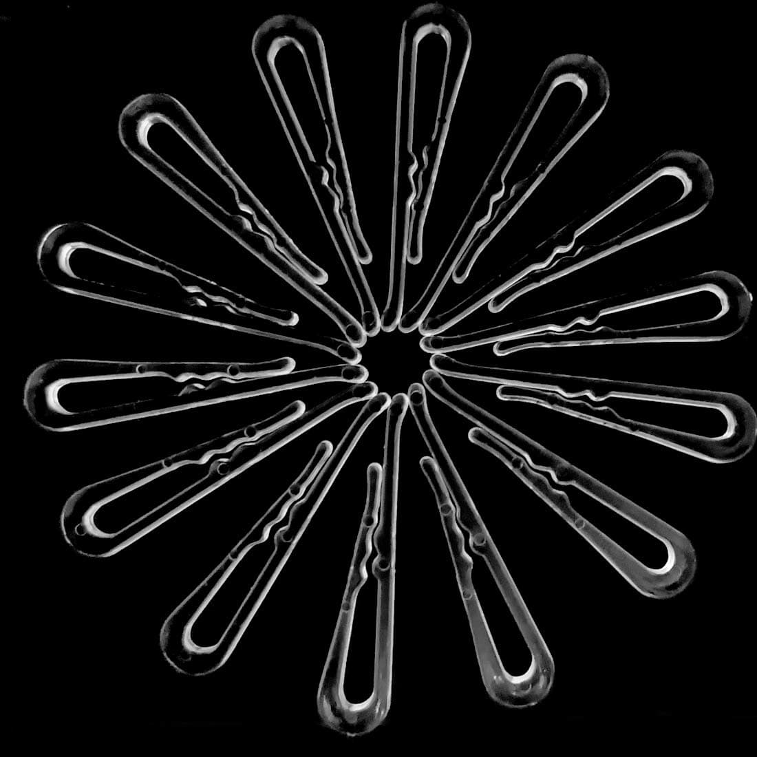 250pcs Per Box Transparent Plastic Alligator Clips, U Shape Clear Shirt Clips for Folding Ties, Socks, Pants, 1.5"