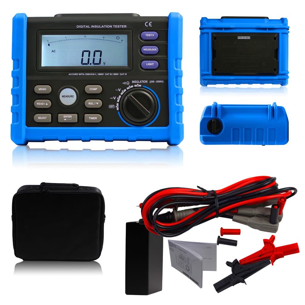 AimoTek AIM02 Digital Insulation Tester Meter 250V~2500V 0.01M?~100.0G? Multimeter