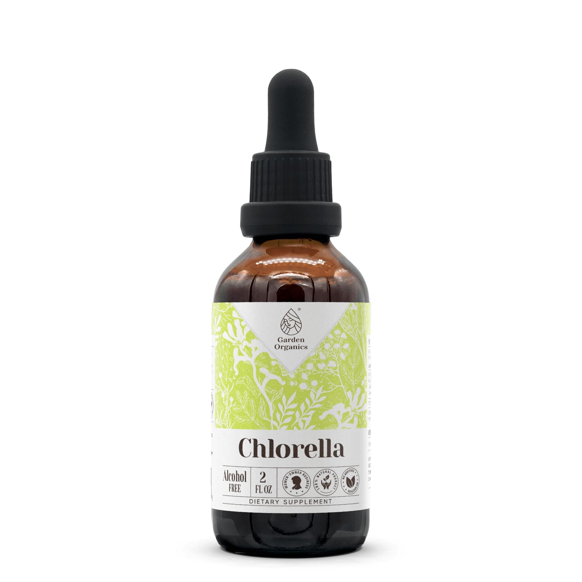 Chlorella Alcohol-Free Natural Tincture Extract, Immune System Booster, Liquid Drops Made from 100% Chlorella (pyrenoidosa) Dried Algae (2 fl oz)