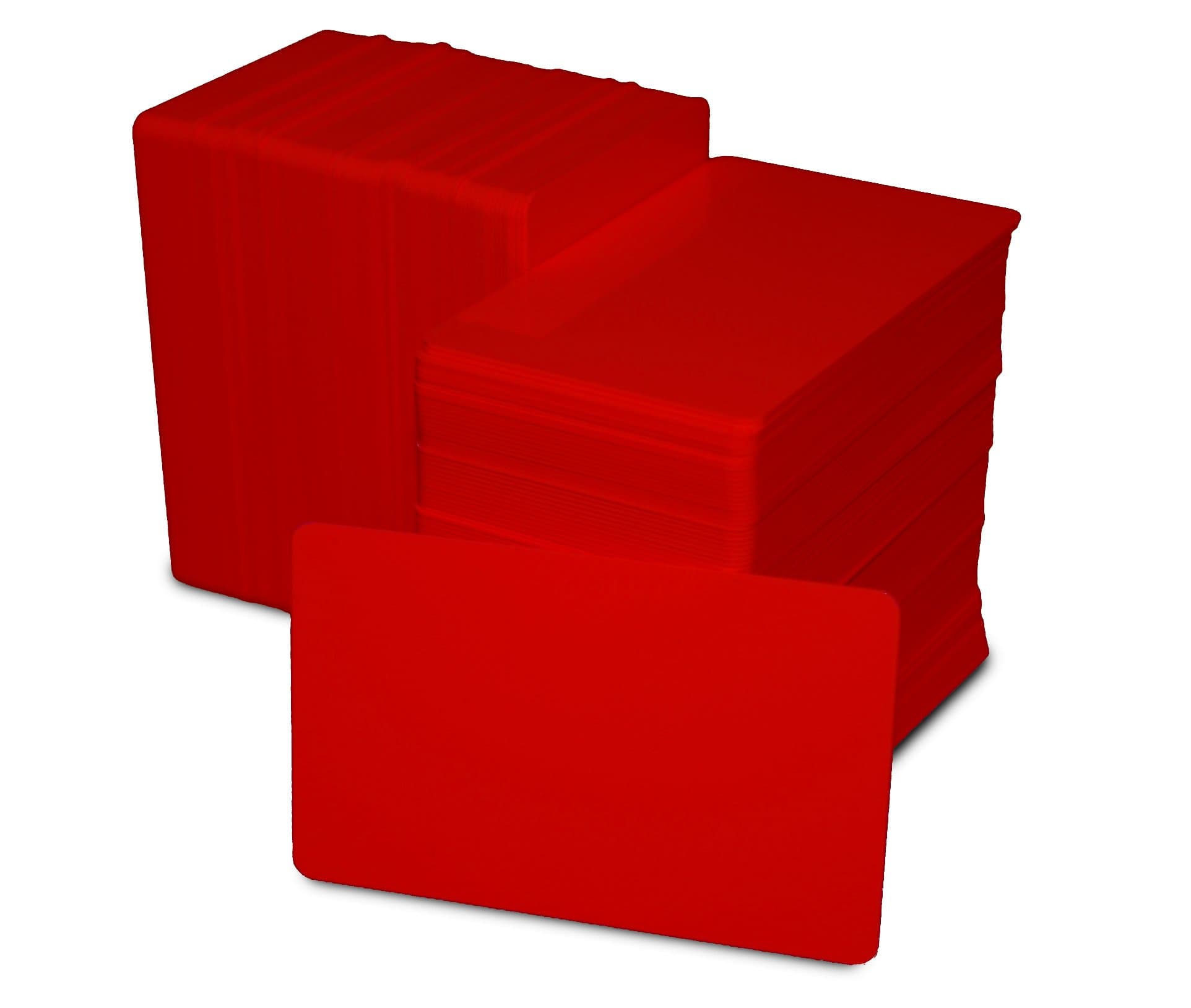 ACB Ltd: Blank Red PVC Plastic ID Cards x 50