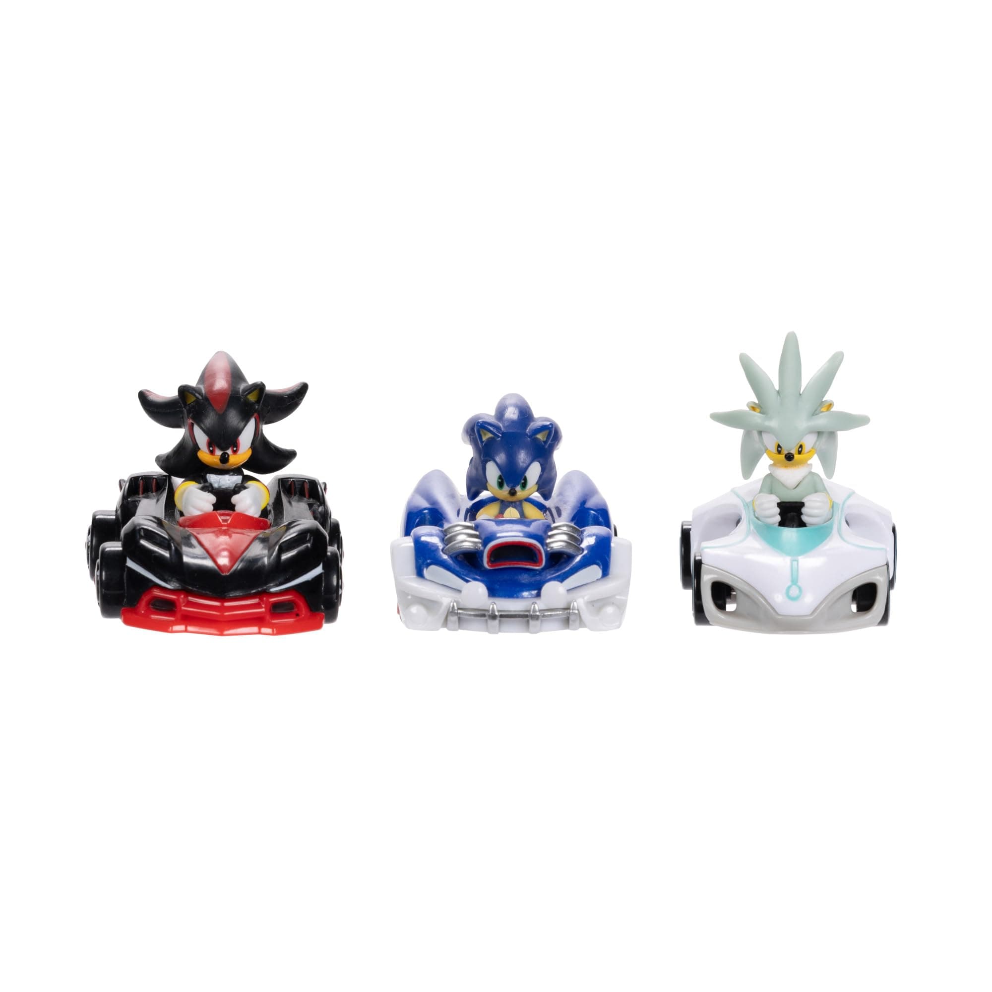 JAKKS Pacific Sonic The Hedgehog Vehicles 3-Pack 1:64 Die-Cast, Include Sonic – Speed Star, Tails – Whirlwind Sport and Dr. Eggman – Egg Booster