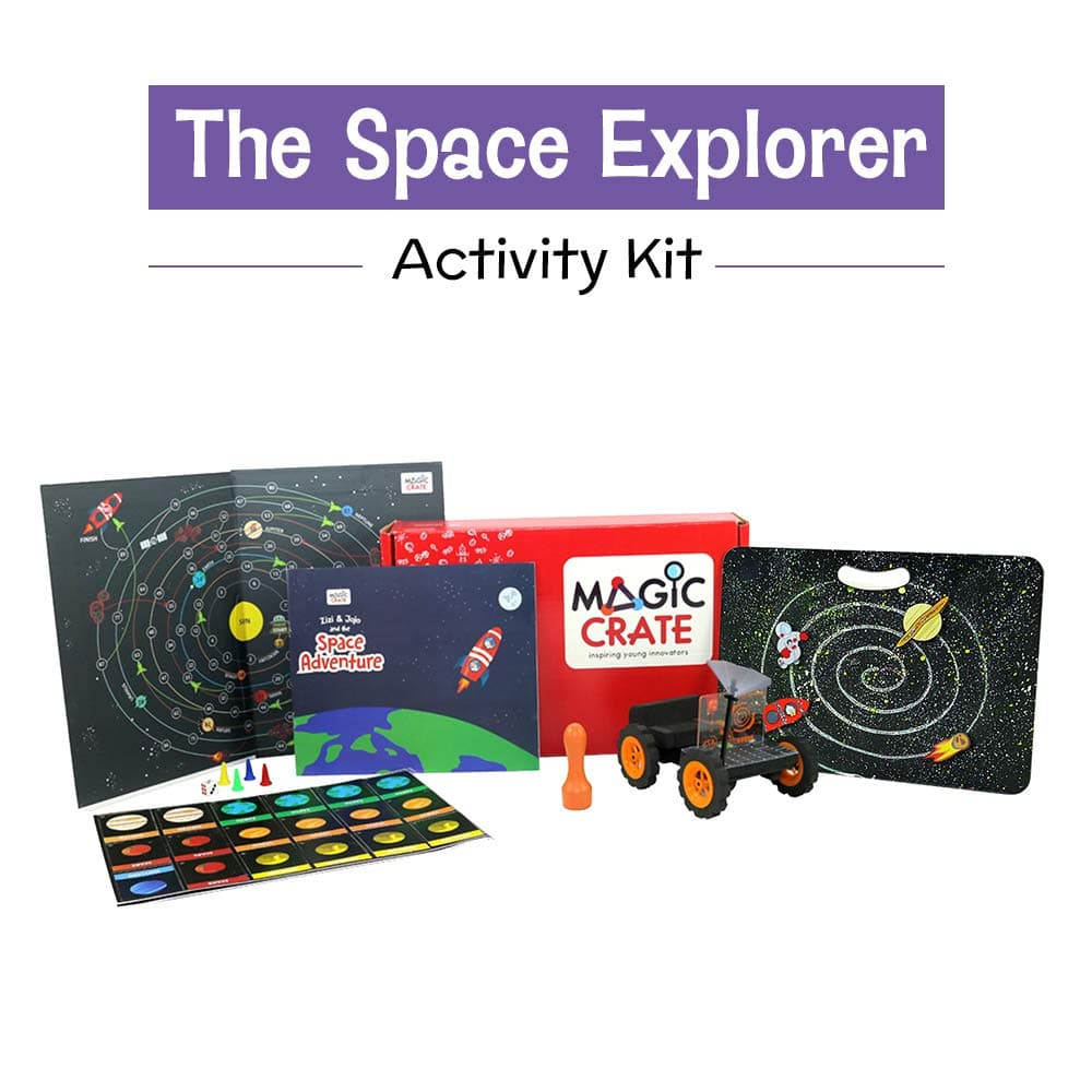 Magic Crate Activity Kit for 6+ Year-olds: The Space Explorer ( Contains 2 Activities, 1 Game and 1 Storybook)